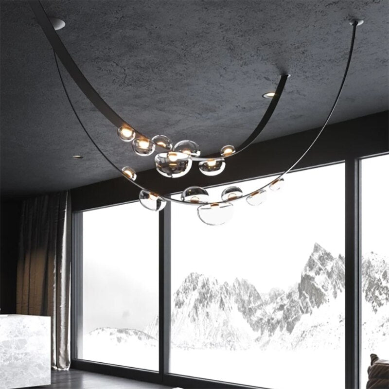 Modern Bomma Dew Drops Chandelier Leather Led italian designer lamp for Living Room Hall Villa Home room decors aesthetic lights